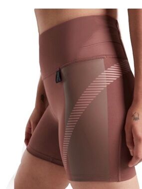 Athleta High-Rise Bike Shorts in Dusty Rose